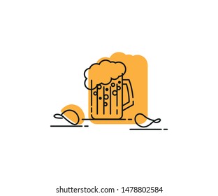 Drink Beer and Eat Chips Icon