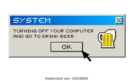 Drink beer message