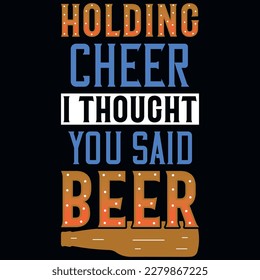 Diseño vectorial de diseño de camisetas de cerveza de bebida