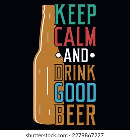Trinkbier-T-Shirt-Design, Vektordesign