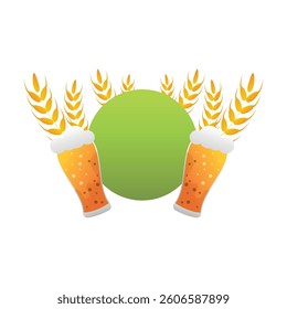 Drink beer vector cartoon isolated illustration on the white background