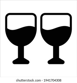 icono de bebida , línea plana  