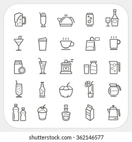 Drink and Beverage icons set