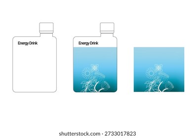 drink beverage packaging design template mockup