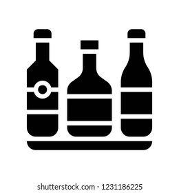 drink and beverage storage bottle with lid  solid icon.