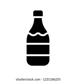drink and beverage storage bottle with lid  solid icon.