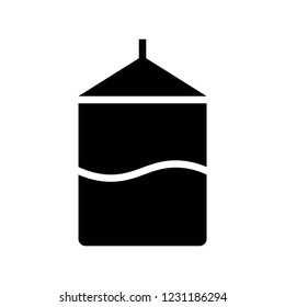 drink and beverage storage bottle with lid solid icon.