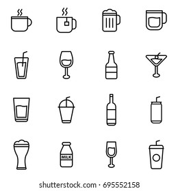 Drink And Beverages Flat Line Icon