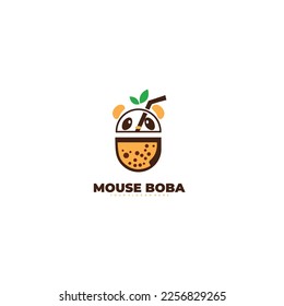 drink boba logo illustration vector design for business