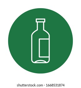 bebida estilo bloque de botellas diseño ícono, Bebida menú líquido restaurante almuerzo cocina y tema de la comida Ilustración vectorial