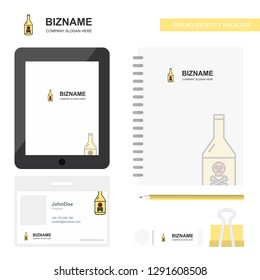 Drink bottle  Business Logo, Tab App, Diary PVC Employee Card and USB Brand Stationary Package Design Vector Template
