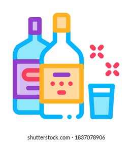 Drink Bottle Cup Icon Vector. Outline Drink Bottle Cup Sign. Isolated Contour Symbol Illustration