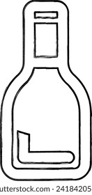 Drink bottle doodle design drawing.