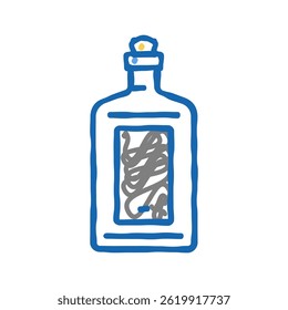 drink bottle doodle icon sketch vector. drink bottle sign. isolated symbol illustration