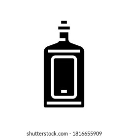 drink bottle glyph icon vector. drink bottle sign. isolated contour symbol black illustration