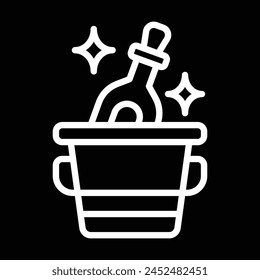 drink bottle in a ice bucket icon