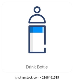 drink bottle and bottle icon concept