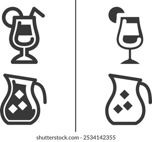 Drink and bottle icon design