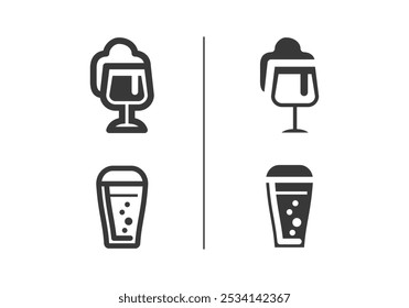 Drink and bottle icon design