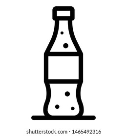 Drink bottle icon. Outline drink bottle vector icon for web design isolated on white background