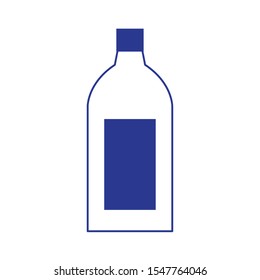 drink bottle icon over white background, flat design. vector illustration