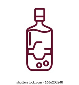 drink bottle icon over white background, line style icon, vector illustration