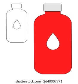 Drink bottle icon set in flat style, featuring water, soda, juice, and energy drink bottles. Ideal for UI, apps, infographics, and packaging. Clean, modern, and scalable vector design.