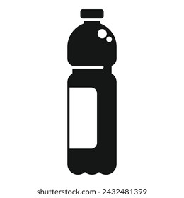 Drink bottle icon simple vector. Juice bottle food. Take away food