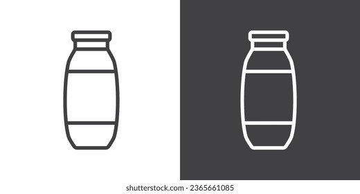 Drink bottle icon, Soft drink icon in modern packaging. Drink packaging vector icon in trendy line style on white background.