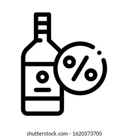Drink Bottle Icon Vector. Outline Drink Bottle Sign. Isolated Contour Symbol Illustration