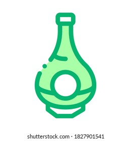 Vector de iconos de la botella de bebida. Signo de botella de bebida de contorno. Ilustración de símbolo de contorno aislado