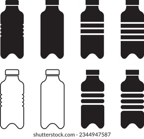 Iconos De Botella De Beber Iconos Set Vector Ilustración
plástico, bebida, agua, mineral, vector, botella, icono, contenedor, silueta