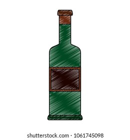 Drink bottle isolated scribble