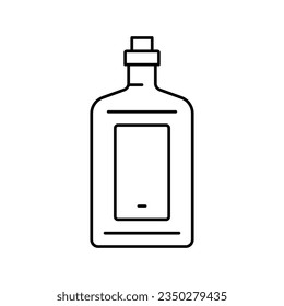 drink bottle line icon vector. drink bottle sign. isolated contour symbol black illustration