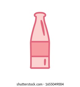 drink bottle line style icon design, Beverage liquid menu restaurant lunch refreshment kitchen and meal theme Vector illustration