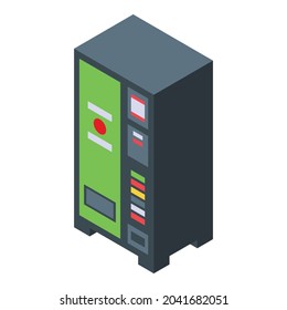 Drink bottle machine icon isometric vector. Water cocktail. Factory machinery