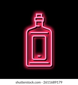 drink bottle neon light sign vector. drink bottle illustration