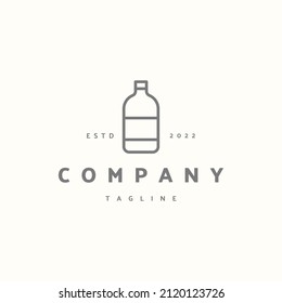 Drink bottle premium icon sign symbol. Hipster vintage logo design vector illustration