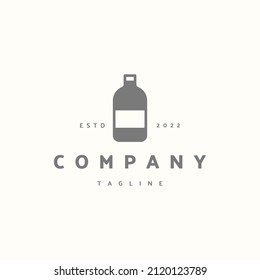 Drink bottle premium icon sign symbol. Hipster vintage logo design vector illustration