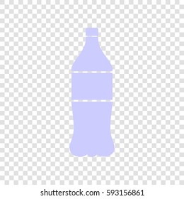 Drink bottle sign. Vector. Periwinkle icon on transparent background.