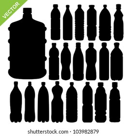 drink bottle silhouettes vector