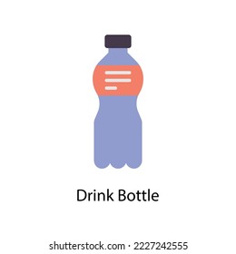 Drink Bottle vector Flat  Icons. Simple stock illustration