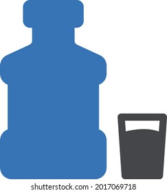 drink bottle vector glyph colour icon