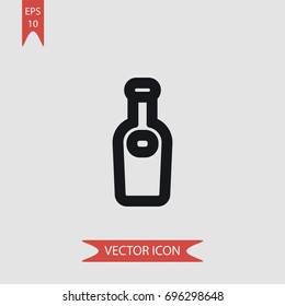 Drink bottle vector icon, illustration symbol