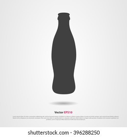 Drink bottle vector silhouette icon
