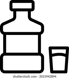 drink bottle vector thin line icon