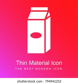Drink box black container shape red and pink gradient material white icon minimal design