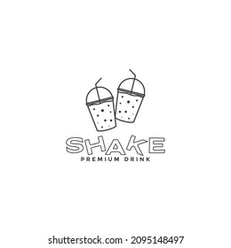 drink bubble boba shake logo design