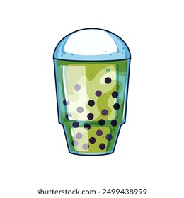 drink bubble tea cartoon. coffee milk, boba brown, beverage ice drink bubble tea sign. isolated symbol vector illustration