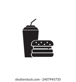 Logo-Design für Getränke und Burger-Ikone